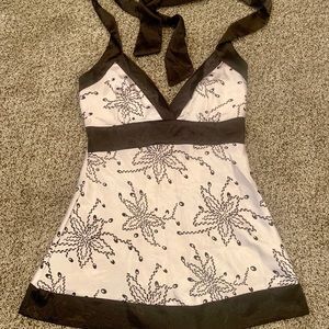 Black and white Halter Top